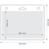 Porta badge in pvc trasparente Visa 9,2 x 7,4 cm personalizzate o neutre