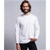 JHK Abbigliamento personalizzate. T-shirt uomo maniche lunghe bianche JHK - 100% cotone 160 gr - JHK personalizzate o neutre