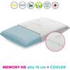 Cuscino memory hd ancora più traspirante e anti acaro con tessuto sfoderabile a scelta - young h15 cm Cooler fresco