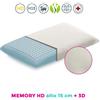 Cuscino memory hd ancora più traspirante e anti acaro con tessuto sfoderabile a scelta - young h15 cm Air 3D