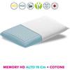 Cuscino memory hd ancora più traspirante e anti acaro con tessuto sfoderabile a scelta - young h15 cm Cotone