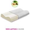 Cuscino per cervicale 100% schiuma di lattice alto 10 e H8 cm. salutare, fresco e traspirante - moon Silver Anti microbico