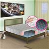 Geemma Materasso a molle bonnel ortopedico in acciaio Alto 24 cm, il supporto rigido con comodo memory foam - STAR PLUS H24 90x200 cm - Geemma