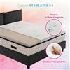 Topper 100% LATTICE, correttore per materasso H4 cm con tessuto antimicrobico e sfoderabile - STAR LATEX 190x200 cm