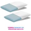 Coppia cuscini memory hd ancora più traspiranti e anti acaro con tessuto sfoderabile in cotone - young H12