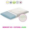 Cuscino memory Aloe vera hd ancora più traspirante e anti acaro con tessuto sfoderabile - young H12 Cotone + Aloe