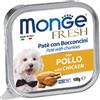 Monge Fresh Patè e Bocconcini per Cane in Vaschetta da 100 gr Gusto Pollo