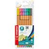 STABILO Fineliner Point 88 - tratto 0,4 mm - colori assortiti pastel - Stabilo - conf. 8 pezzi (unità vendita 1 pz.)