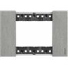 BTICINO Placca Bticino Living Now 3 Moduli colore acciaio KA4803ZG