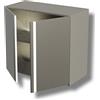 Ristoattrezzature Pensile in acciaio inox con porte e 1 ripiano altezza 650 mm 1 porta a battente 500x400x650h mm