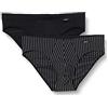 Skiny Herren Brasil Slip 2er Pack Micro Multipack Mutande da Uomo, blackstripe Selection, L (Pacco da 2)