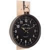 Oggettistica TP 17 orologio da muro tondo nero con pannello posteriore