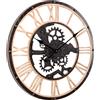 Oggettistica TP 19 orologio con meccanismi nero opaco 60cm
