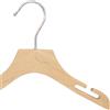 Gruccia legno TP 02 per capospalla stretto con intagli in legno naturale 26 cm