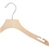 Gruccia legno TP 02 per capospalla stretto con intagli in legno naturale 36 cm