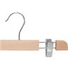 Gruccia legno TP 03 con pinze in legno naturale da 23 cm