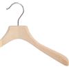 Gruccia legno TP 01 per capospalla largo in legno naturale da 38 cm