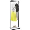 Centrale TP K08 espositore con appenderia nero e mensola bianca 60 cm