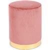 Sedute TP 57 pouf tondo in velluto rosa L35 cm
