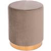 Sedute TP 57 pouf tondo in velluto tortora L35 cm