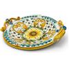 CERAMICHE CALTAGIRONE Centrotavola ceramica tondo cm 40 Decori Gialli