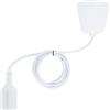 LIFE PORTALAMPADA E27 PENDENTE A SOSPENSIONE IN SILICONE BIANCO