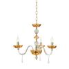 Ondaluce Lampada a sospensione D65 cm PATRICIA in vetro e cristallo Ambra 3 LUCI