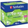 Verbatim - Scatola 10 CD-RW DataLife Plus - 8X-10X - serigrafato - 43148 - 700MB (unità vendita 1 pz.)