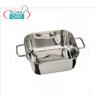 Ilsa - ROSTIERA QUADRATA Inox MONOPORZIONE 2 maniglie, dim.mm.120x120x45h
