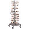 FORCAR Colonna Portapiatti con Base Antipolvere - Verniciata o Cromata - Capacità N° 96 Piatti ø Cm 25/31