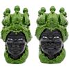VERUS Teste di Moro Verus Siciliane Ceramica Caltagirone Donna-Uomo Verde H 48