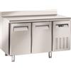 CoolHead Tavolo Freezer in acciaio inox con alzatina Modello SF2200 Refrigerazione ventilata 2 Porte autochiudenti Capacità Lt. 230 Temp.°C. -22 / -18 Dim. cm L.135 P.60 H.95