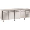 CoolHead Tavolo Refrigerato in acciaio inox Modello SF4100 Refrigerazione ventilata 4 Porte autochiudenti
