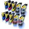 KIT 10 CARTUCCE COMPATIBILI CON BROTHER LC123 NERO+COLORI - NO-NAME