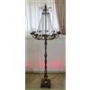 Gamma Service Candeliere a piantana Regal 10 bracci e parafiamma in vetro con brindoli H 176 cm
