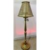 Gamma Service Candeliere abatjour da tavolo mod. Cross dorato con parafiamma in vetro H 100 cm