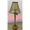 Gamma Service Candeliere abatjour da tavolo mod. Cross dorato con parafiamma in vetro H 80 cm