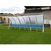 Panchina Calcio mt 6 Onda alluminio + trasparente