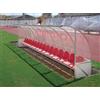 Panchina Calcio mt 7 alluminio copertura trasparente