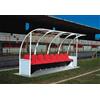 Panchina Calcio mt 8 alluminio copertura trasparente