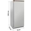 Armadio Congelatore Professionale Inox 600, -22°C/-18°C, Adatto a Vaschette GN 1/1 e GN 2/1, con Interno in ABS Termoformato