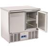CoolHead Saladette Refrigerata GN1/1 con top inox Modello CRX90A Due porte Refrigerazione statica Capacità Lt. 215 Temp.°C. 0 / 8 Dim. cm L.90 P.70 H.88