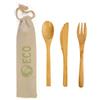 Set posate in bamboo personalizzato Ecologic personalizzate o neutre