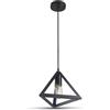 V-TAC PORTALAMPADA E27 PENDENTE PIRAMIDE NERO VT-7141-LED3832