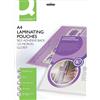 Q-Connect Pouches autoadesive per plastificatrici Q-Connect 2x125 µm finitura lucida A4 Conf. 25 pezzi - KF24056