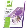 Q-Connect Pouches per plastificatrici Q-Connect 2x125 µm finitura lucida A4 Conf. 100 pezzi - KF04116