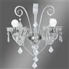 Cristalleria Murano Acqua Alta - Applique in vetro di Murano con strass