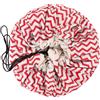 PLAY&GO Sacca Gioca e Vai Fantasia Zig Zag Rosso - Diametro 140 cm