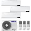 Samsung Condizionatore Climatizzatore Samsung Trial Split Inverter Cebu Wi-Fi R-32 9000+9000+9000 BTU Con AJ052TXJ3KG/EU