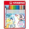 Pennarello Premium con punta a pennello - STABILO Pen 68 brush - Scatola in  metallo da 15 - con 15 colori assortiti : : Cancelleria e prodotti  per ufficio